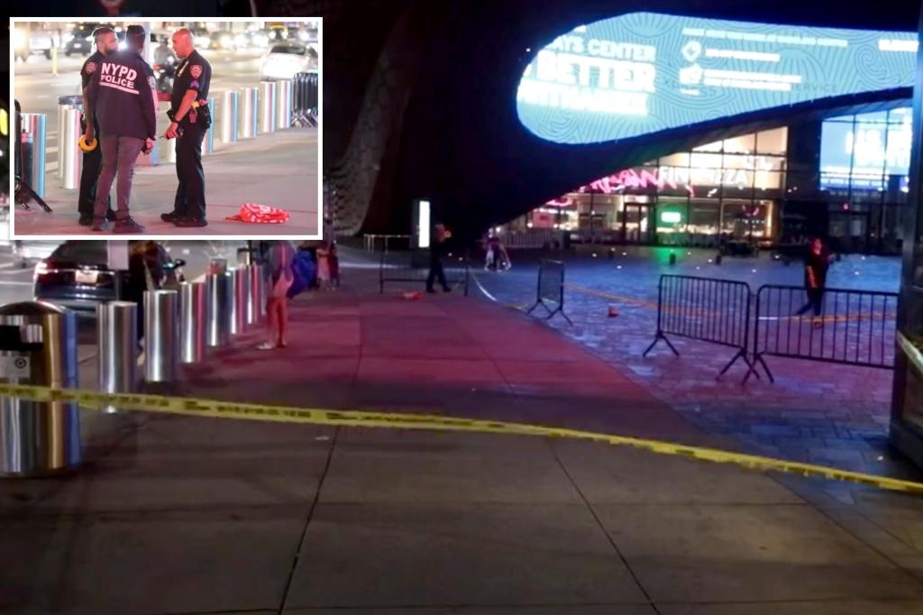 Girl, 13, stabbed outside subway station in Brooklyn as cops seek trio of teen suspects