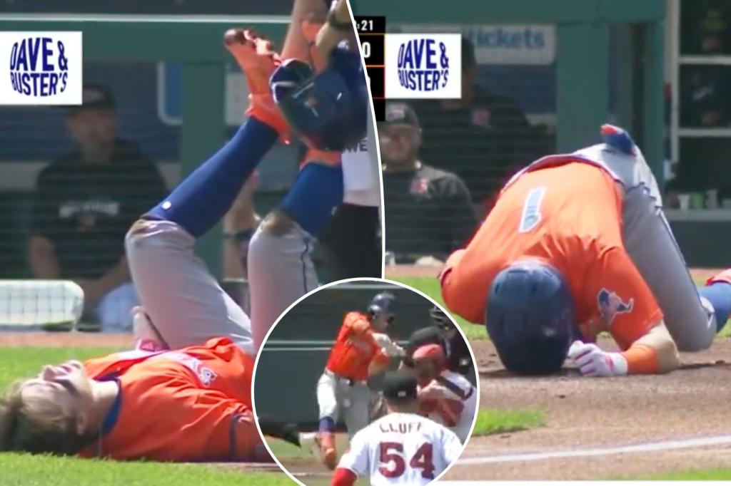 Mets prospect Drew Gilbert writhes in pain, exits game after HBP