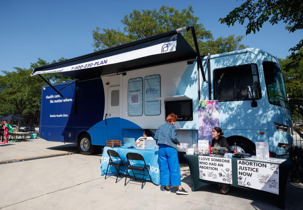 Pro-life advocates counter vasectomy, abortion truck outside DNC with free diapers