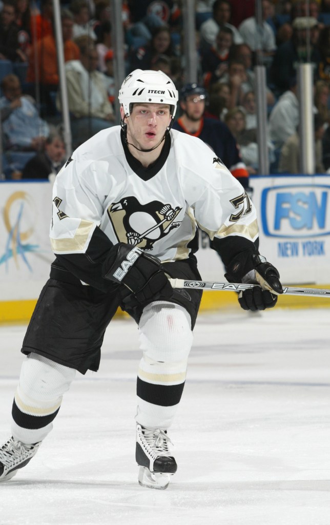 Penguins' Konstantin Koltsov skates during the game against the Islanders on April 15, 2006 at the Nassau Coliseum.