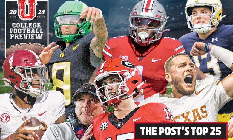 2024 College Football Preseason Top 25 rankings, picks